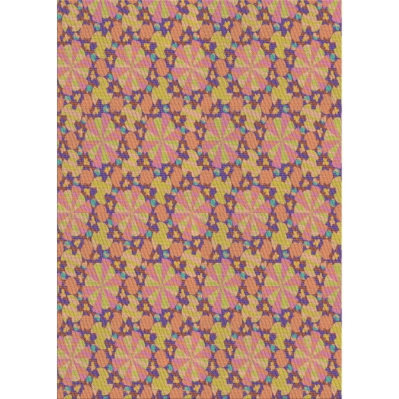 Ahgly Company Machine Washable Indoor Rectangle Transitional Cherry Red Area Rugs, 4' x 6'