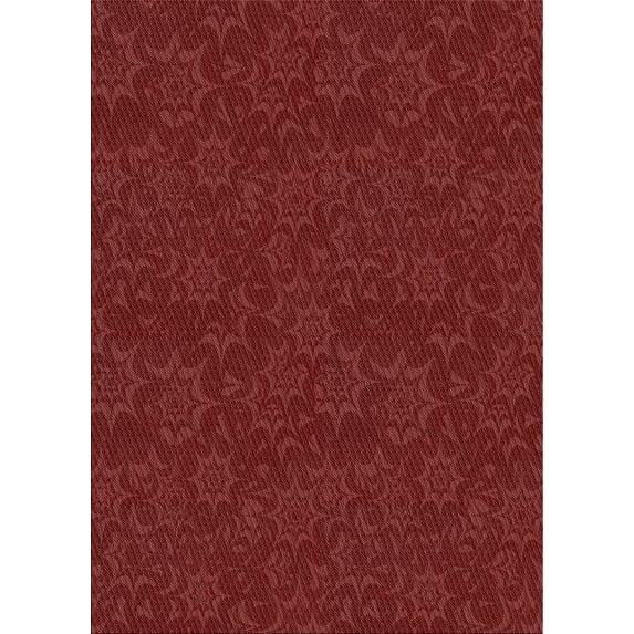 Ahgly Company Machine Washable Indoor Rectangle Transitional Crimson Red Area Rugs, 2' x 4'