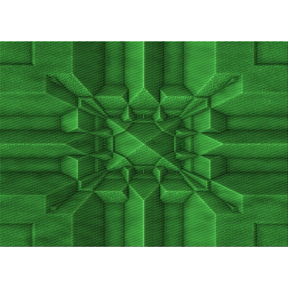 Ahgly Company Machine Washable Indoor Rectangle Transitional Dark Green Area Rugs, 8' x 12'