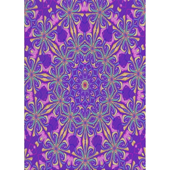 Ahgly Company Machine Washable Indoor Rectangle Transitional Dark Violet Purple Area Rugs, 2' x 3'