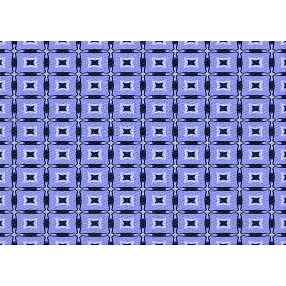 Ahgly Company Machine Washable Indoor Rectangle Transitional Day Sky Blue Area Rugs, 7' x 10'