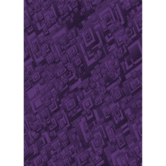 Ahgly Company Machine Washable Indoor Rectangle Transitional Deep Purple Area Rugs, 7' x 10'