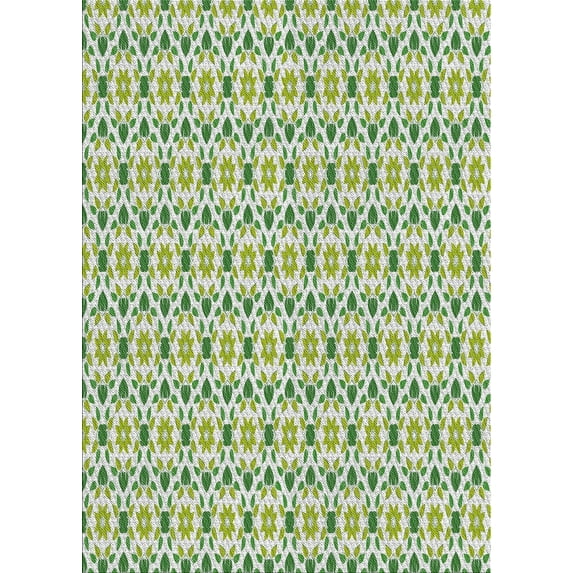 Ahgly Company Machine Washable Indoor Rectangle Transitional Fall Forest Green Area Rugs, 4' x 6'