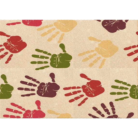 Ahgly Company Machine Washable Indoor Rectangle Transitional Golden Blonde Gold Area Rugs, 4' x 6'