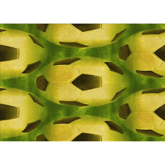 Ahgly Company Machine Washable Indoor Rectangle Transitional Golden Brown Yellow Area Rugs, 8' x 12'