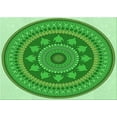 thumbnail image 1 of Ahgly Company Machine Washable Indoor Rectangle Transitional Green Area Rugs, 3' x 5', 1 of 7
