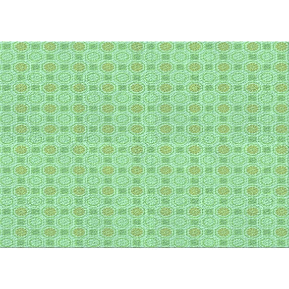 Ahgly Company Machine Washable Indoor Rectangle Transitional Light Green Area Rugs, 2' x 5'