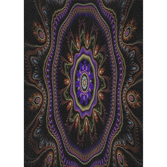 Ahgly Company Machine Washable Indoor Rectangle Transitional Night Black Area Rugs, 2' x 3'