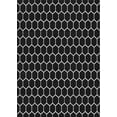 thumbnail image 1 of Ahgly Company Machine Washable Indoor Rectangle Transitional Night Black Area Rugs, 4' x 6', 1 of 7