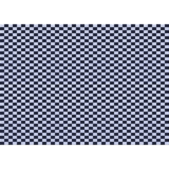 Ahgly Company Machine Washable Indoor Rectangle Transitional Night Blue Area Rugs, 7' x 10'