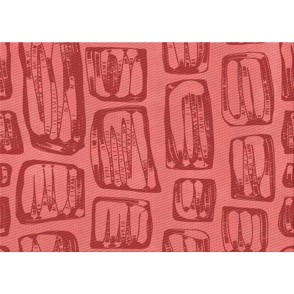 Ahgly Company Machine Washable Indoor Rectangle Transitional Red Area Rugs, 2' x 4'