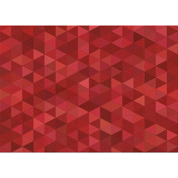 Ahgly Company Machine Washable Indoor Rectangle Transitional Red Area Rugs, 4' x 6'