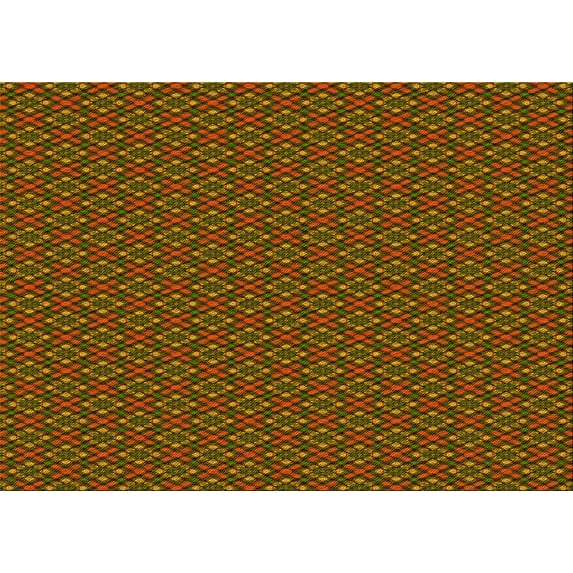 Ahgly Company Machine Washable Indoor Rectangle Transitional Saffron Red Area Rugs, 5' x 7'