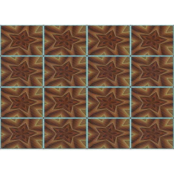 Ahgly Company Machine Washable Indoor Rectangle Transitional Saffron Red Area Rugs, 7' x 9'