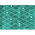 thumbnail image 1 of Ahgly Company Machine Washable Indoor Rectangle Trellis Turquoise Blue Modern Area Rugs, 6' x 9', 1 of 4
