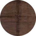 thumbnail image 1 of Ahgly Company Machine Washable Indoor Round Abstract Bakers Brown Area Rugs, 8' Round, 1 of 7