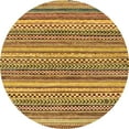 thumbnail image 1 of Ahgly Company Machine Washable Indoor Round Abstract Beer Orange Area Rugs, 3' Round, 1 of 7