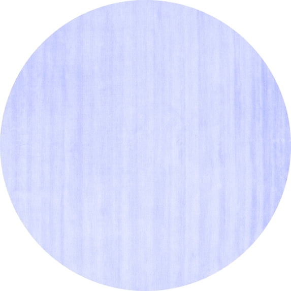 Ahgly Company Machine Washable Indoor Round Abstract Blue Contemporary Area Rugs, 3' Round