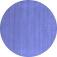 thumbnail image 1 of Ahgly Company Machine Washable Indoor Round Abstract Blue Contemporary Area Rugs, 4' Round, 1 of 4