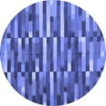 thumbnail image 1 of Ahgly Company Machine Washable Indoor Round Abstract Blue Contemporary Area Rugs, 4' Round, 1 of 4