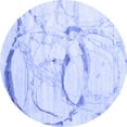 thumbnail image 1 of Ahgly Company Machine Washable Indoor Round Abstract Blue Contemporary Area Rugs, 4' Round, 1 of 4