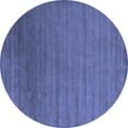 thumbnail image 1 of Ahgly Company Machine Washable Indoor Round Abstract Blue Contemporary Area Rugs, 4' Round, 1 of 4