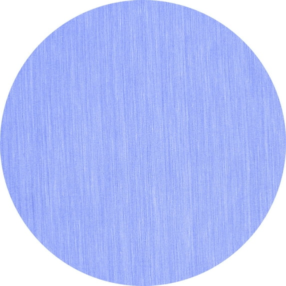 Ahgly Company Machine Washable Indoor Round Abstract Blue Contemporary Area Rugs, 6' Round