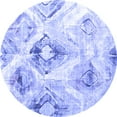 thumbnail image 1 of Ahgly Company Machine Washable Indoor Round Abstract Blue Contemporary Area Rugs, 6' Round, 1 of 4