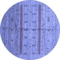 thumbnail image 1 of Ahgly Company Machine Washable Indoor Round Abstract Blue Contemporary Area Rugs, 7' Round, 1 of 4