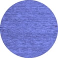 thumbnail image 1 of Ahgly Company Machine Washable Indoor Round Abstract Blue Contemporary Area Rugs, 8' Round, 1 of 4