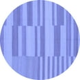 thumbnail image 1 of Ahgly Company Machine Washable Indoor Round Abstract Blue Modern Area Rugs, 3' Round, 1 of 4