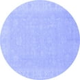 thumbnail image 1 of Ahgly Company Machine Washable Indoor Round Abstract Blue Modern Area Rugs, 3' Round, 1 of 4