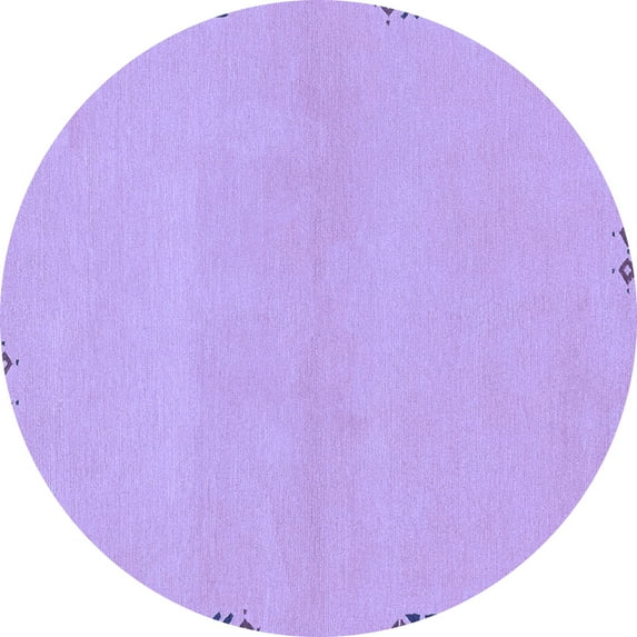 Ahgly Company Machine Washable Indoor Round Abstract Blue Modern Area Rugs, 4' Round