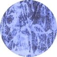 thumbnail image 1 of Ahgly Company Machine Washable Indoor Round Abstract Blue Modern Area Rugs, 5' Round, 1 of 4