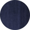 thumbnail image 1 of Ahgly Company Machine Washable Indoor Round Abstract Blue Modern Area Rugs, 7' Round, 1 of 4
