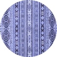 thumbnail image 1 of Ahgly Company Machine Washable Indoor Round Abstract Blue Modern Area Rugs, 7' Round, 1 of 4