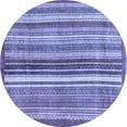 thumbnail image 1 of Ahgly Company Machine Washable Indoor Round Abstract Blue Modern Area Rugs, 7' Round, 1 of 4