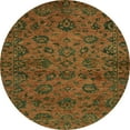 thumbnail image 1 of Ahgly Company Machine Washable Indoor Round Abstract Dark Bisque Brown Area Rugs, 6' Round, 1 of 7