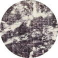 thumbnail image 1 of Ahgly Company Machine Washable Indoor Round Abstract Eggplant Purple Area Rugs, 7' Round, 1 of 7