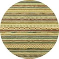 thumbnail image 1 of Ahgly Company Machine Washable Indoor Round Abstract Metallic Gold Area Rugs, 7' Round, 1 of 7