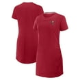 thumbnail image 1 of Women's Fanatics Red Tampa Bay Buccaneers Ruched Drape T-Shirt Dress, 1 of 3