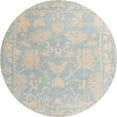 thumbnail image 1 of Ahgly Company Machine Washable Indoor Round Abstract Pale Silver Gray Area Rugs, 8' Round, 1 of 7