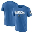 thumbnail image 1 of Men's Logo Athletic Heather Blue Dallas Mavericks Block Practice Performance T-Shirt, 1 of 3