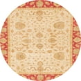 thumbnail image 1 of Ahgly Company Machine Washable Indoor Round Abstract Pumpkin Orange Area Rugs, 6' Round, 1 of 7