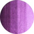 thumbnail image 1 of Ahgly Company Machine Washable Indoor Round Abstract Purple Modern Area Rugs, 7' Round, 1 of 4