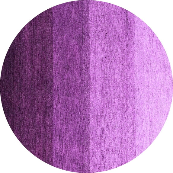 Ahgly Company Machine Washable Indoor Round Abstract Purple Modern Area Rugs, 7' Round