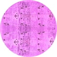 thumbnail image 1 of Ahgly Company Machine Washable Indoor Round Abstract Purple Modern Area Rugs, 8' Round, 1 of 4