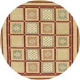 thumbnail image 1 of Ahgly Company Machine Washable Indoor Round Abstract Red Fox Red Area Rugs, 3' Round, 1 of 7
