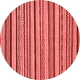 thumbnail image 1 of Ahgly Company Machine Washable Indoor Round Abstract Red Modern Area Rugs, 4' Round, 1 of 4