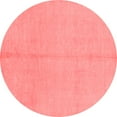 thumbnail image 1 of Ahgly Company Machine Washable Indoor Round Abstract Red Modern Area Rugs, 4' Round, 1 of 4